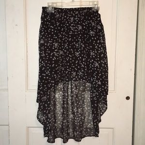 Nasty gal nameless hi low sheer ruffle skirt